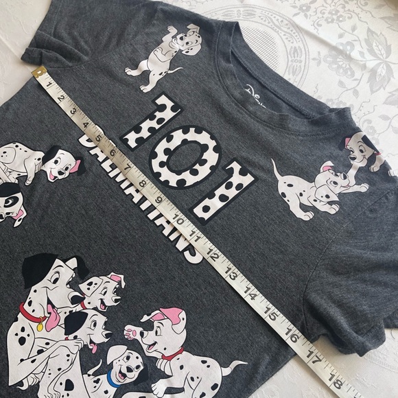 Disney Junior Girls Size S Grey T-Shirt 101 Dalmatians Graphic Tee Short Sleeves - Picture 12 of 16